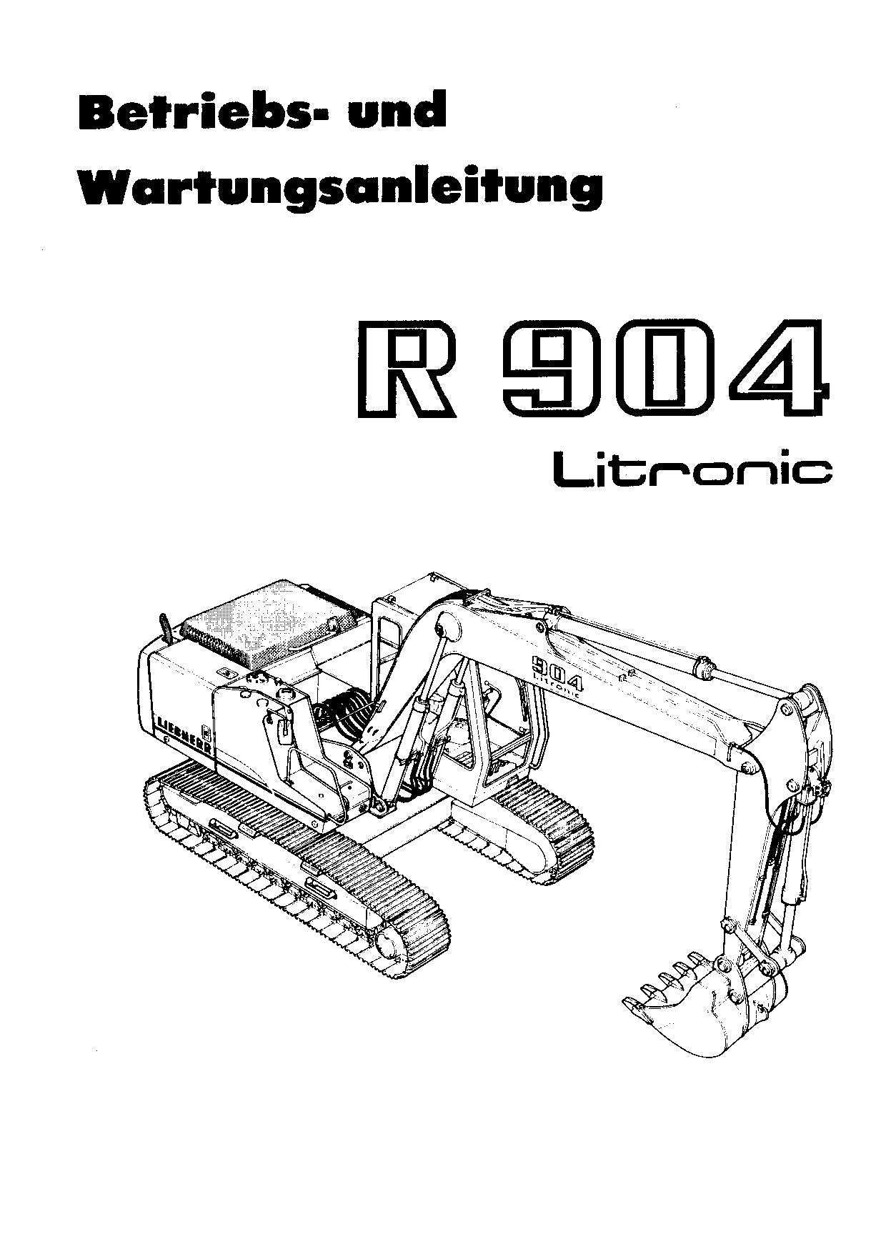 Liebherr R904 Litronic Hydraulikbagger Manuel d'instructions ser 6001