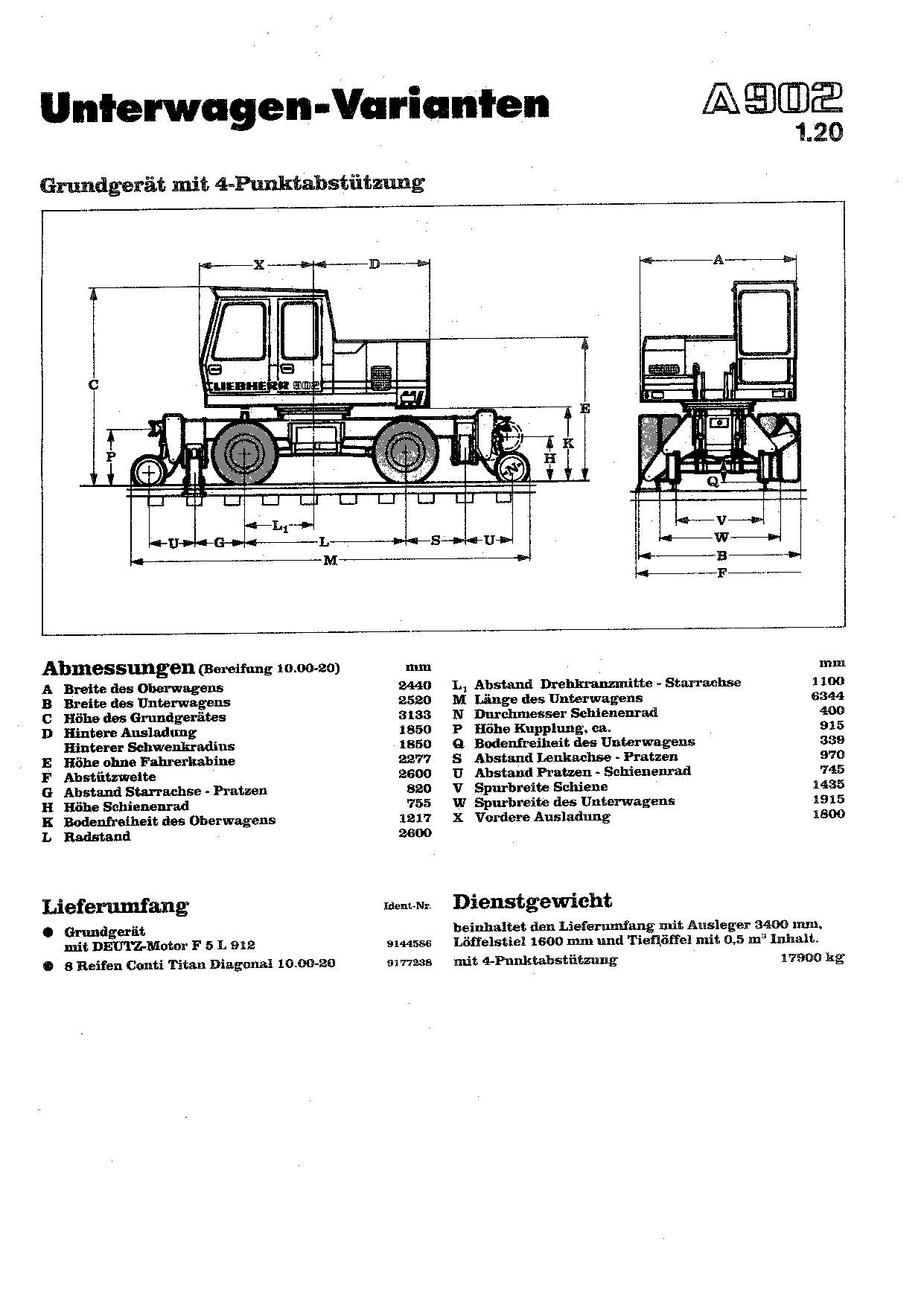 Liebherr A902 ZW Zweiwegebagger Betriebsanweisung