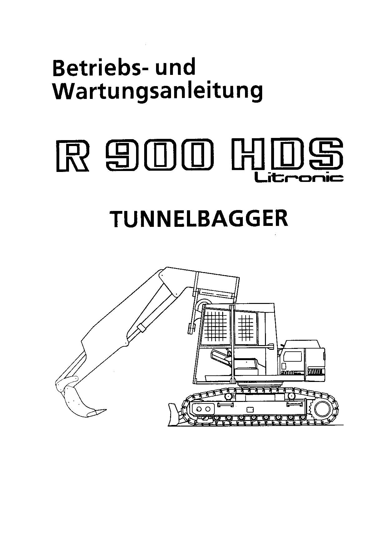 Liebherr R900 HDS Litronic Tunnelbagger Manuel d'utilisation 578/101