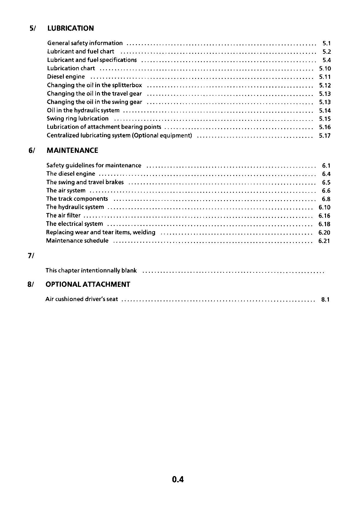 Liebherr R974 Litronic Excavator Operators manual serial 486- 601