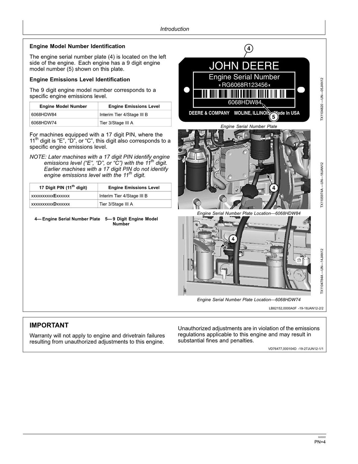 JOHN DEERE 544K LOADER OPERATORS MANUAL #3