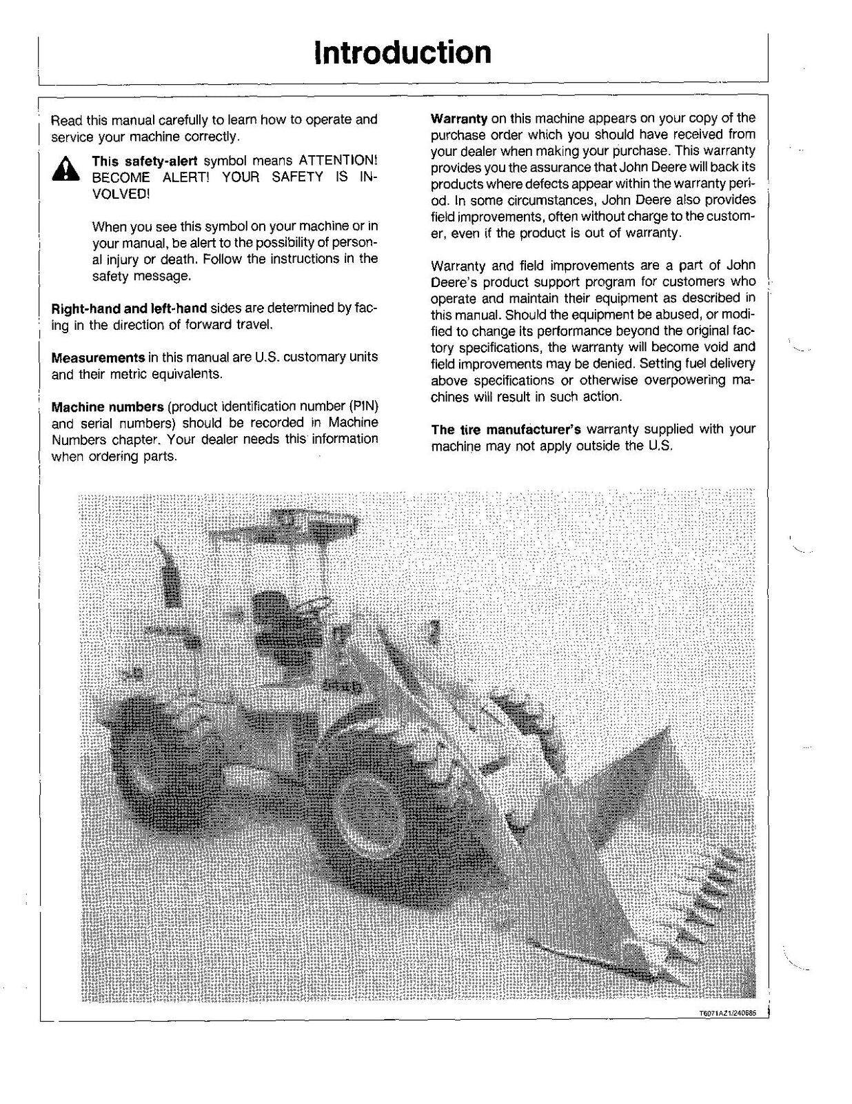 JOHN DEERE 644D LOADER OPERATORS MANUAL