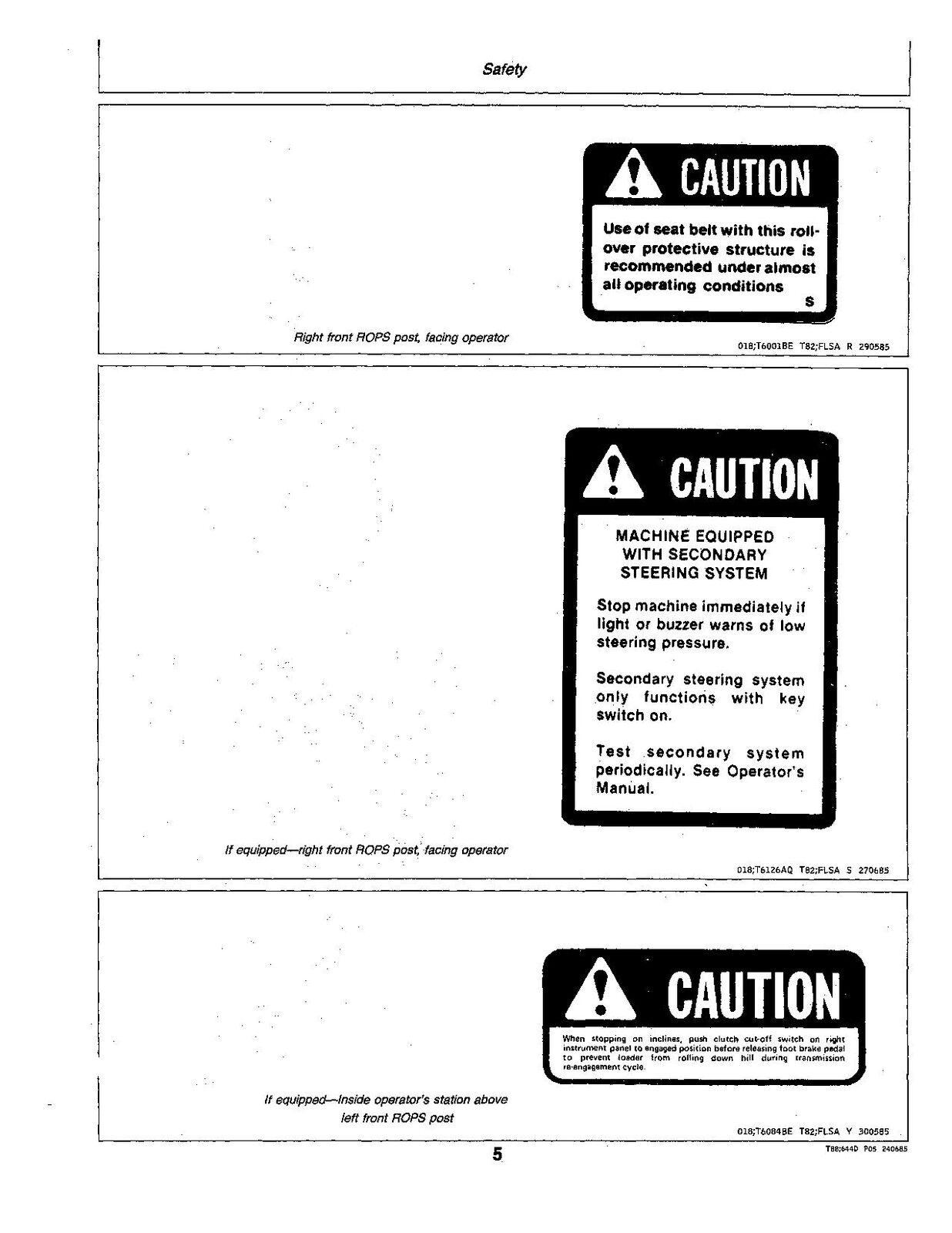 JOHN DEERE 644D LOADER OPERATORS MANUAL