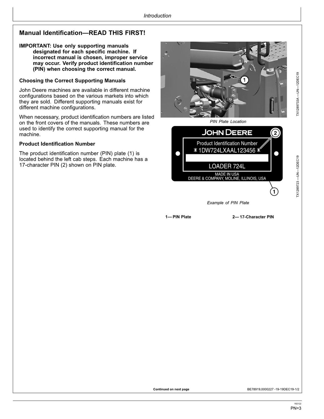 MANUEL D'UTILISATION DU CHARGEUR JOHN DEERE 724L 