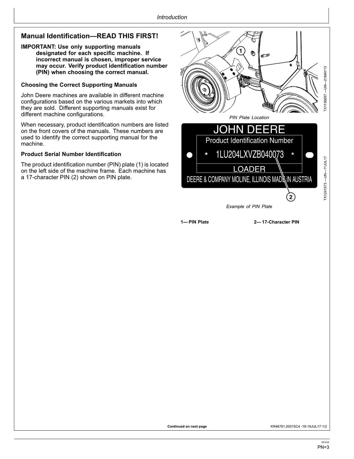 MANUEL D'UTILISATION DU CHARGEUR JOHN DEERE 204L 304L 