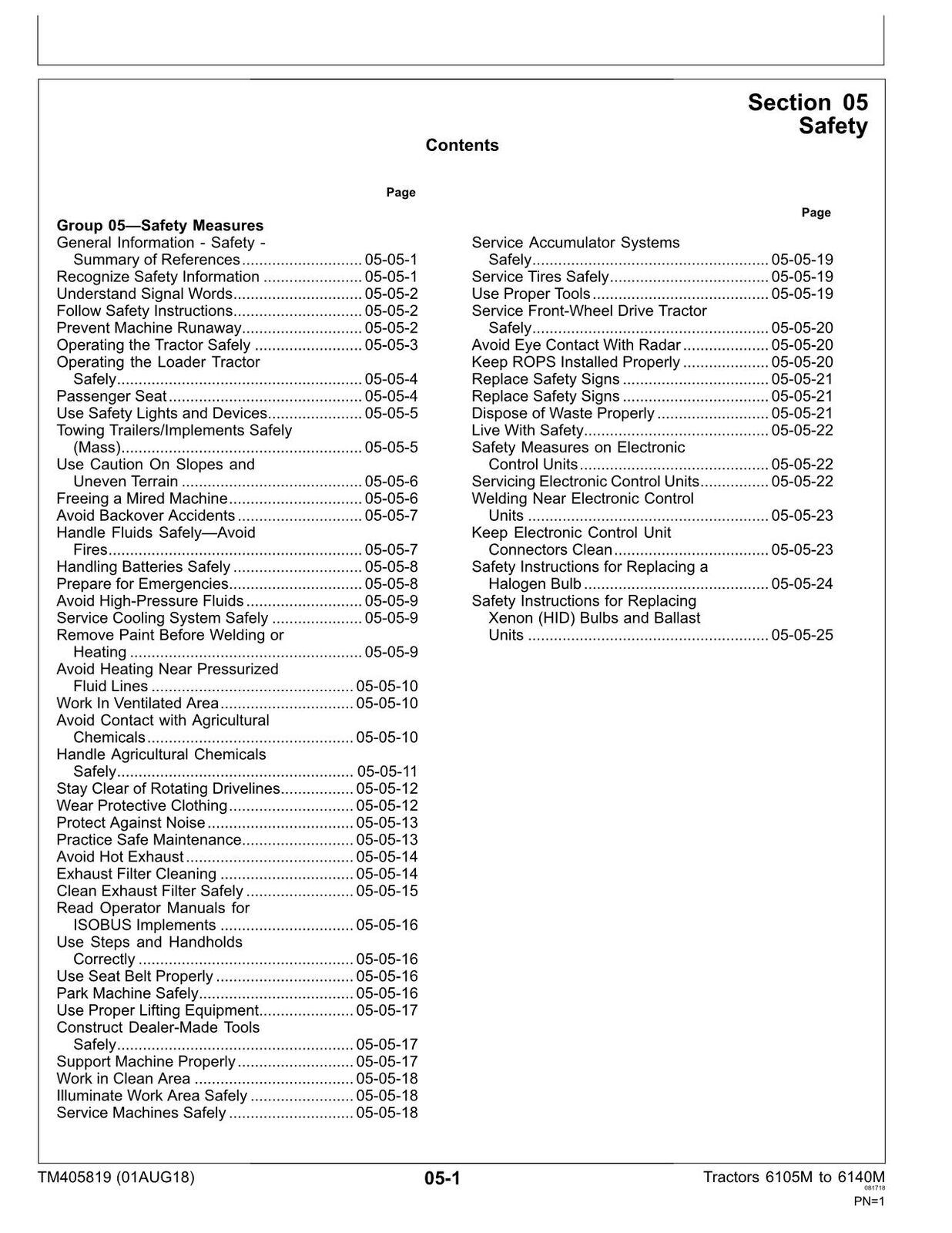 JOHN DEERE 6105M 6115M 6125M 6130M 6140M TRACTOR REPAIR SERVICE MANUAL