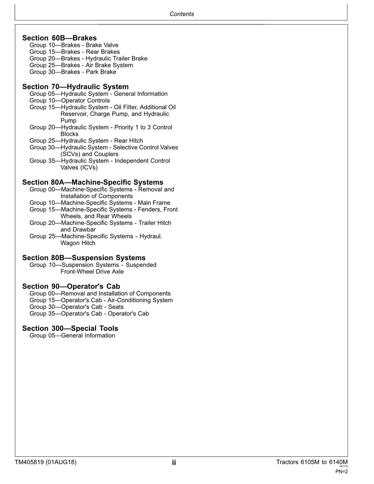 JOHN DEERE 6105M 6115M 6125M 6130M 6140M TRACTOR REPAIR SERVICE MANUAL