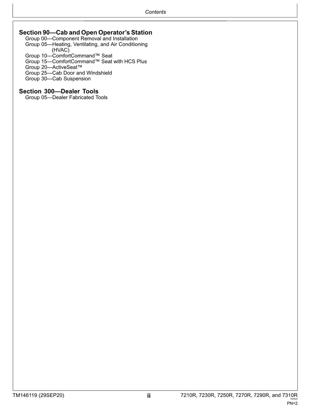 MANUEL DE RÉPARATION ET D'ENTRETIEN DU TRACTEUR JOHN DEERE 7210R 7230R 7250R 7270R 7290R 7310R #1 