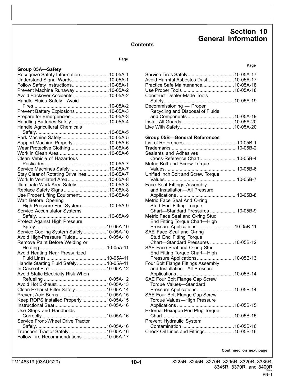 JOHN DEERE 8225R 8245R 8270R 8295R 8320R 8335R TRACTOR REPAIR SERVICE MANUAL