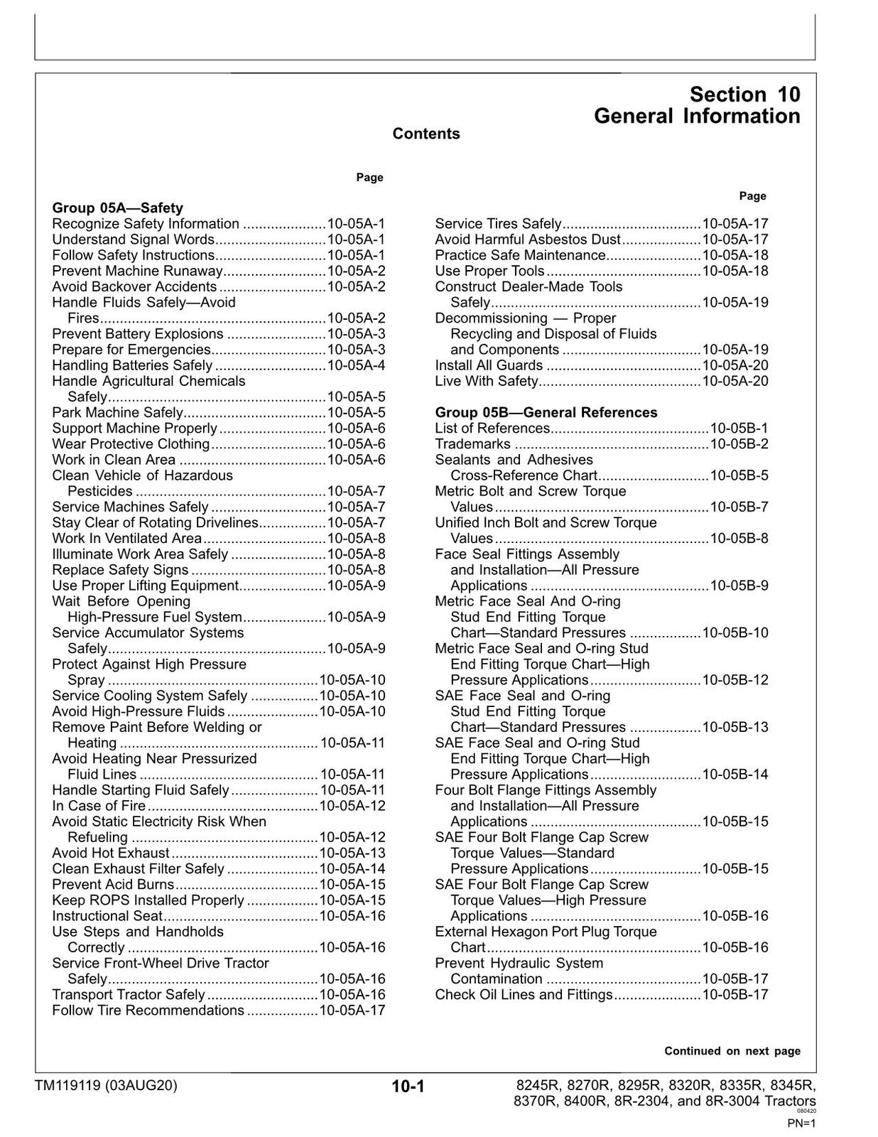 JOHN DEERE 8245R 8270R 8295R 8320R 8335R 8345R TRACTOR REPAIR SERVICE MANUAL