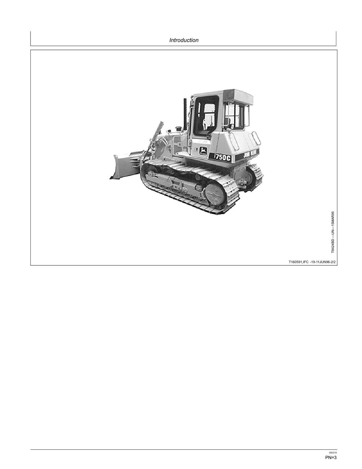 JONH DEERE 750C 850C RAUPENPLANKE BEDIENUNGSANLEITUNG 