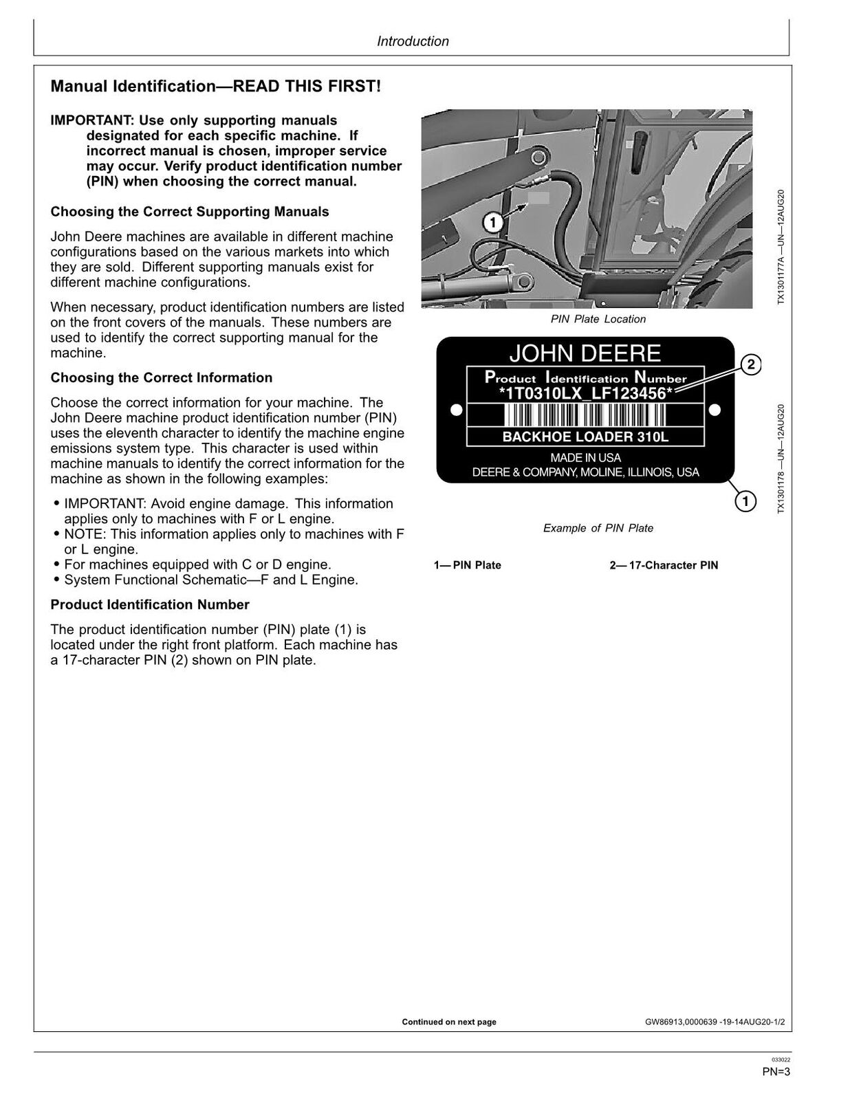 JOHN DEERE 310L BACKHOE LOADER OPERATORS MANUAL #4