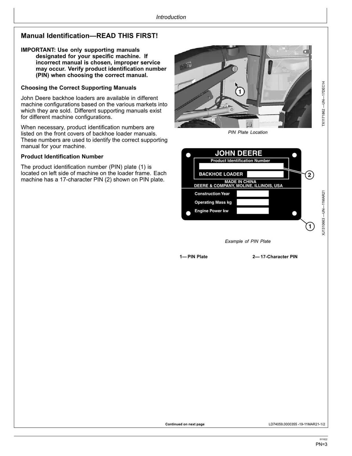 JOHN DEERE 315SL BACKHOE LOADER OPERATORS MANUAL #2