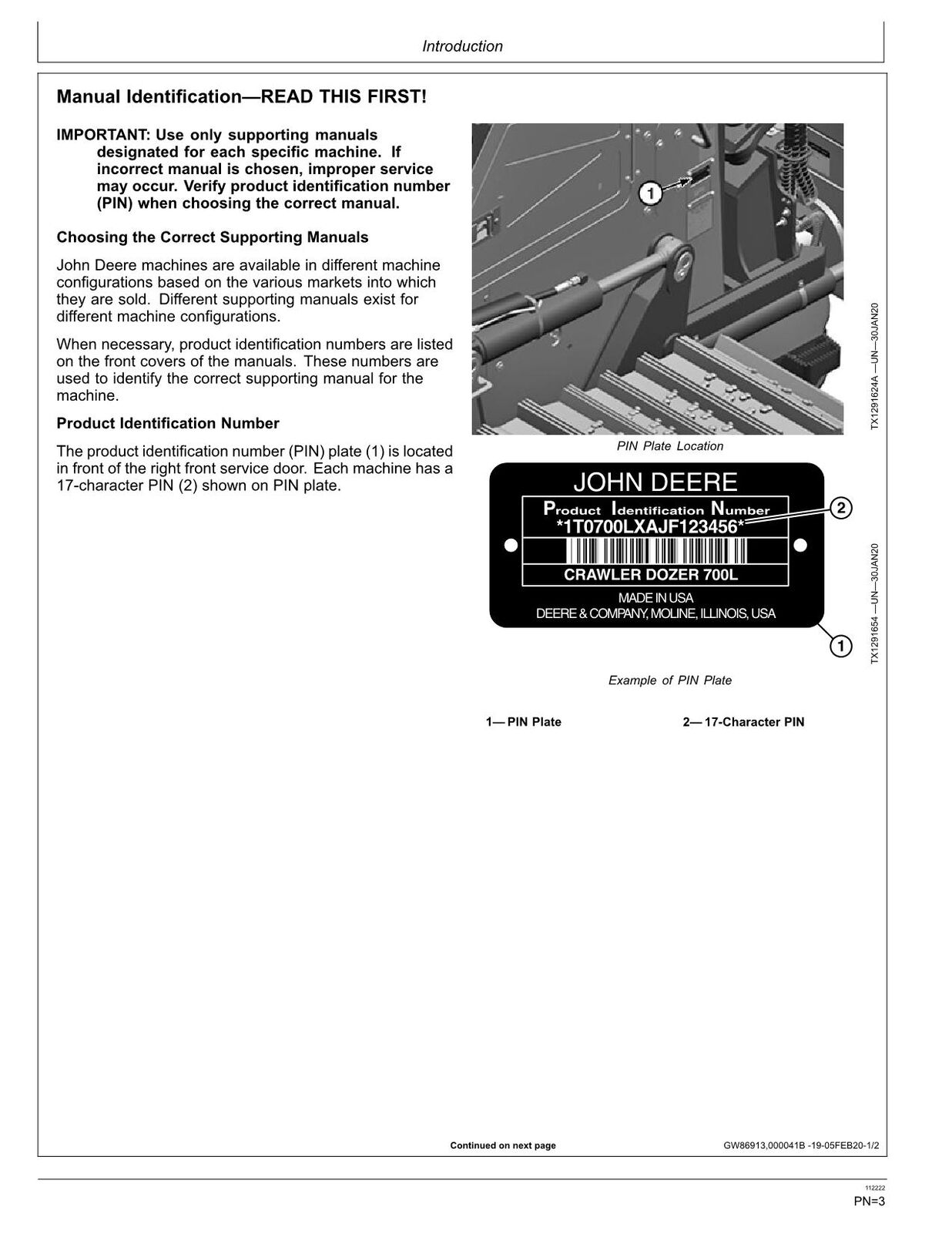 JONH DEERE 700L CRAWLER DOZER OPERATORS MANUAL