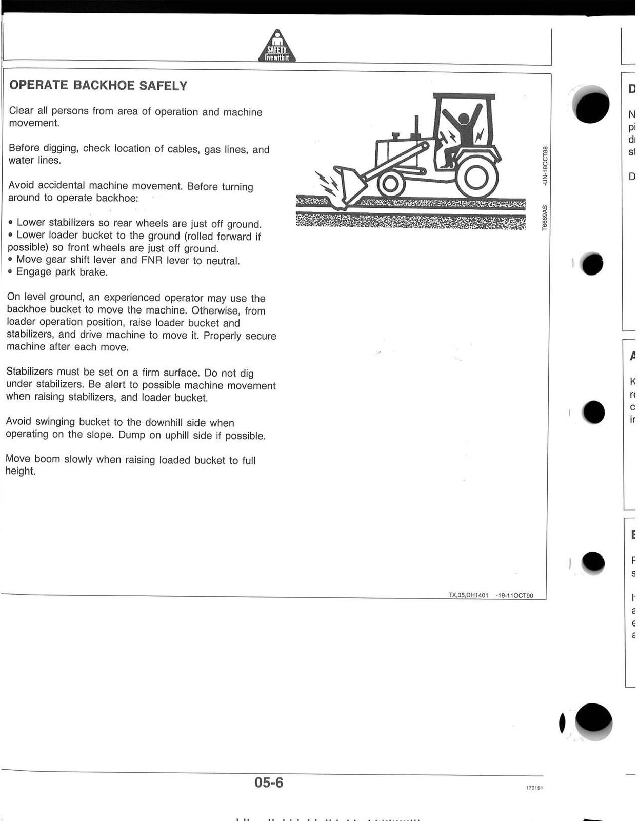 MANUEL D'UTILISATION DE LA PELLE RÉTROCAVEUSE JOHN DEERE 315D 