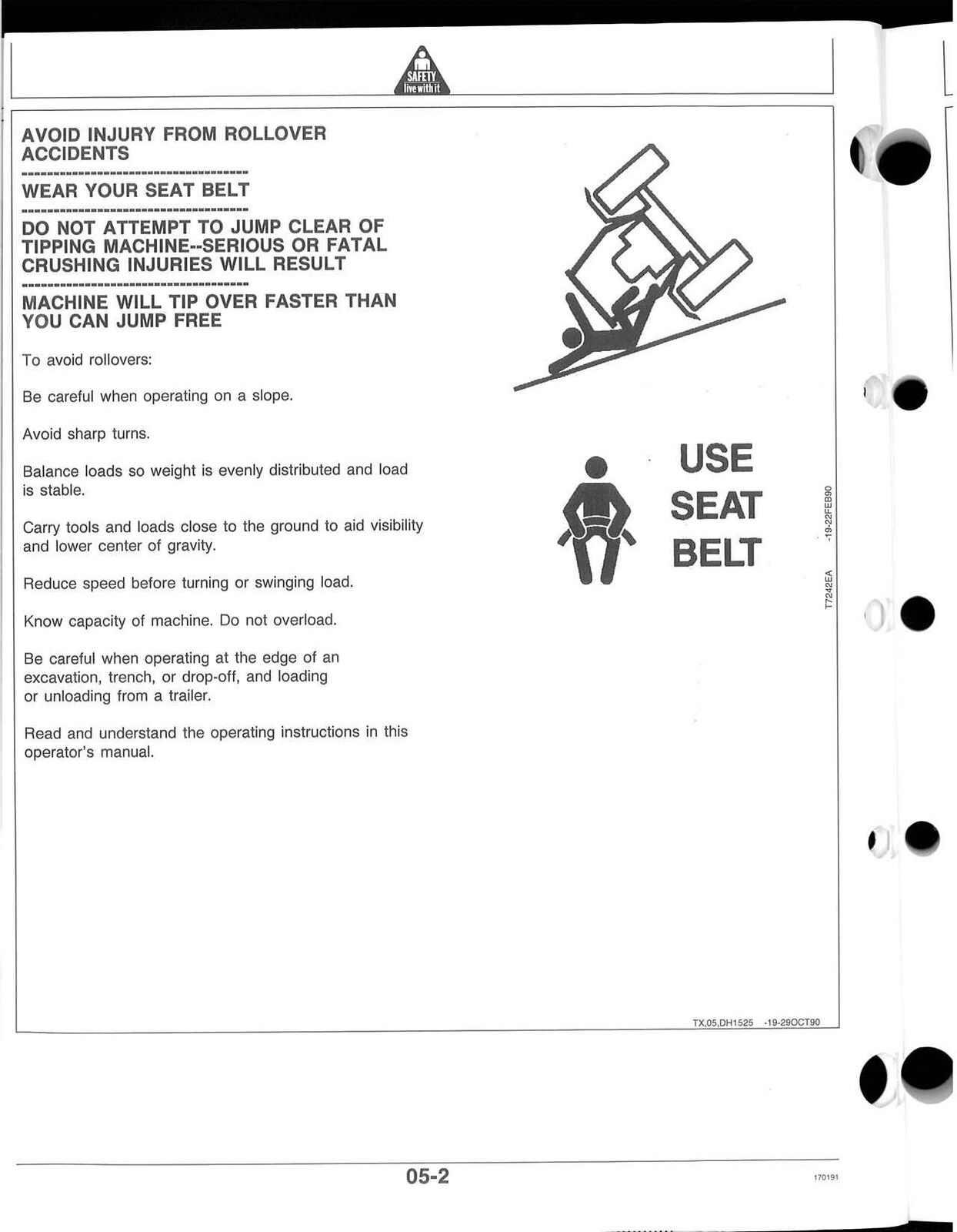 JOHN DEERE 315D BACKHOE OPERATORS MANUAL