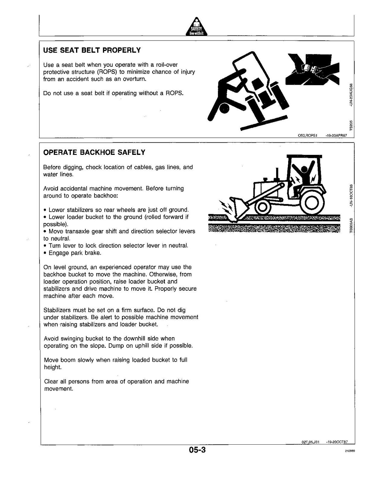 JOHN DEERE 210C 310C BAGGERBAGGER-BETRIEBSHANDBUCH 