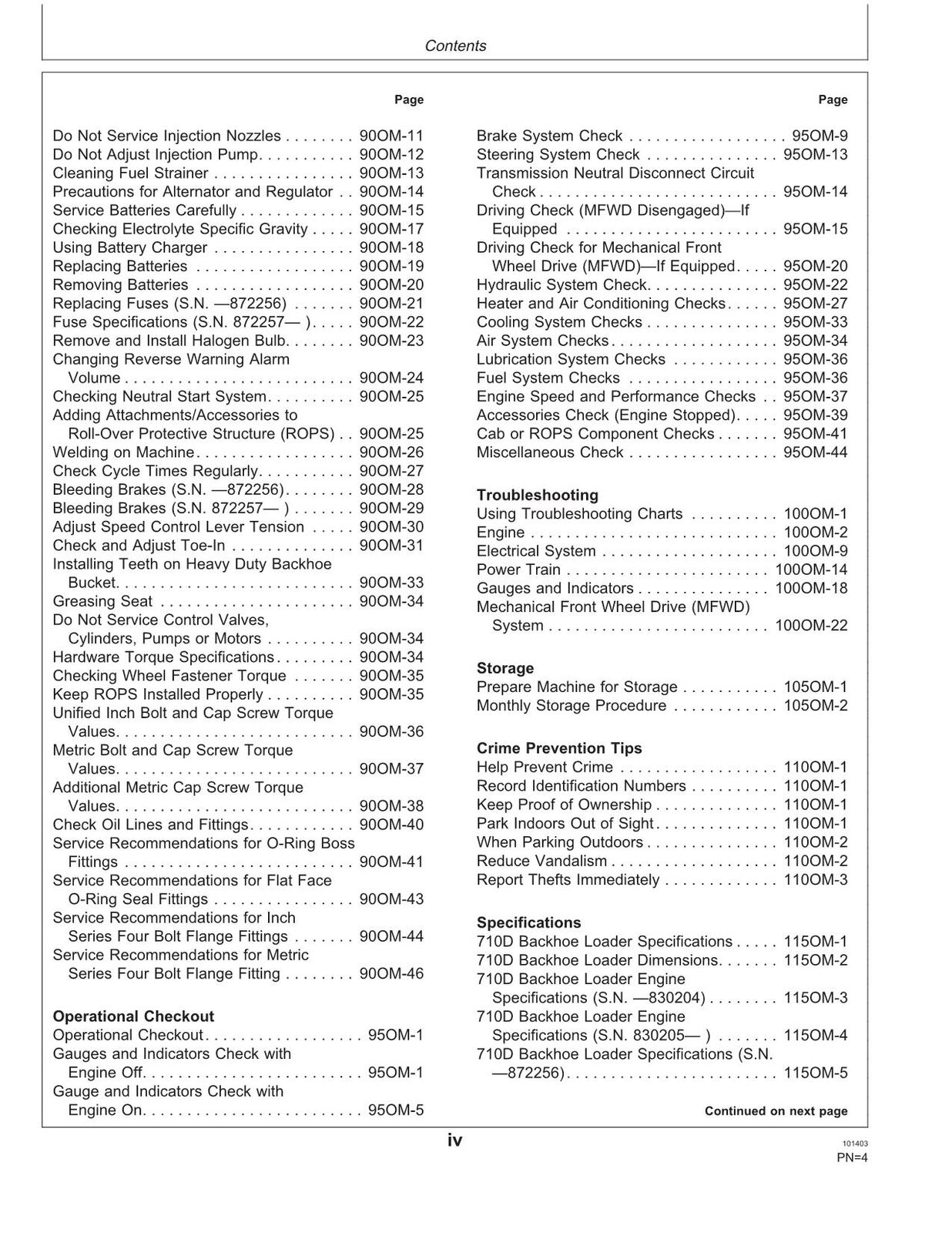 JOHN DEERE 710D BACKHOE OPERATORS MANUAL