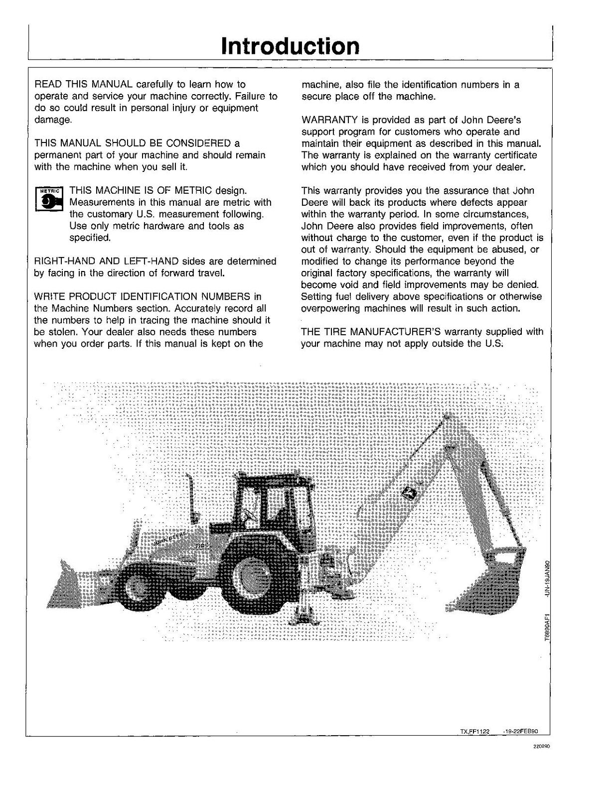 JOHN DEERE 710C BACKHOE OPERATORS MANUAL