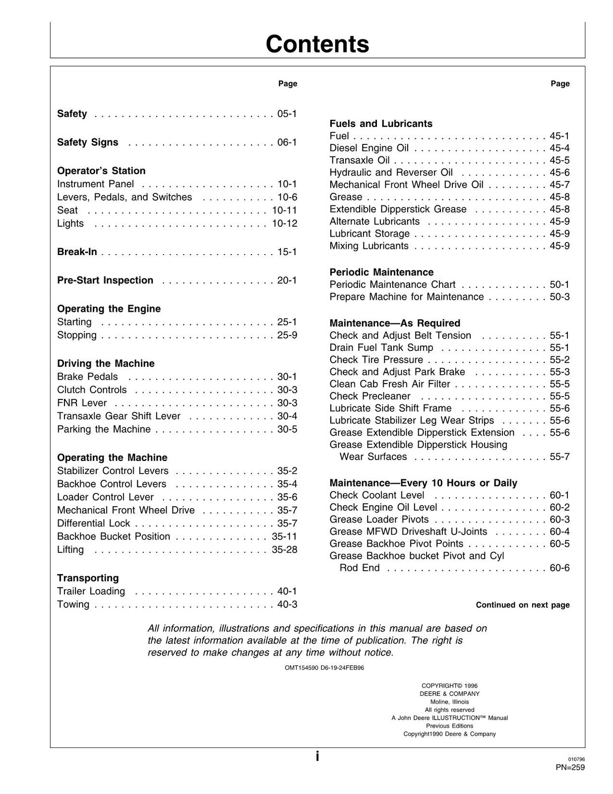 JOHN DEERE 315D II BAGGERBAGGER-BETRIEBSHANDBUCH 