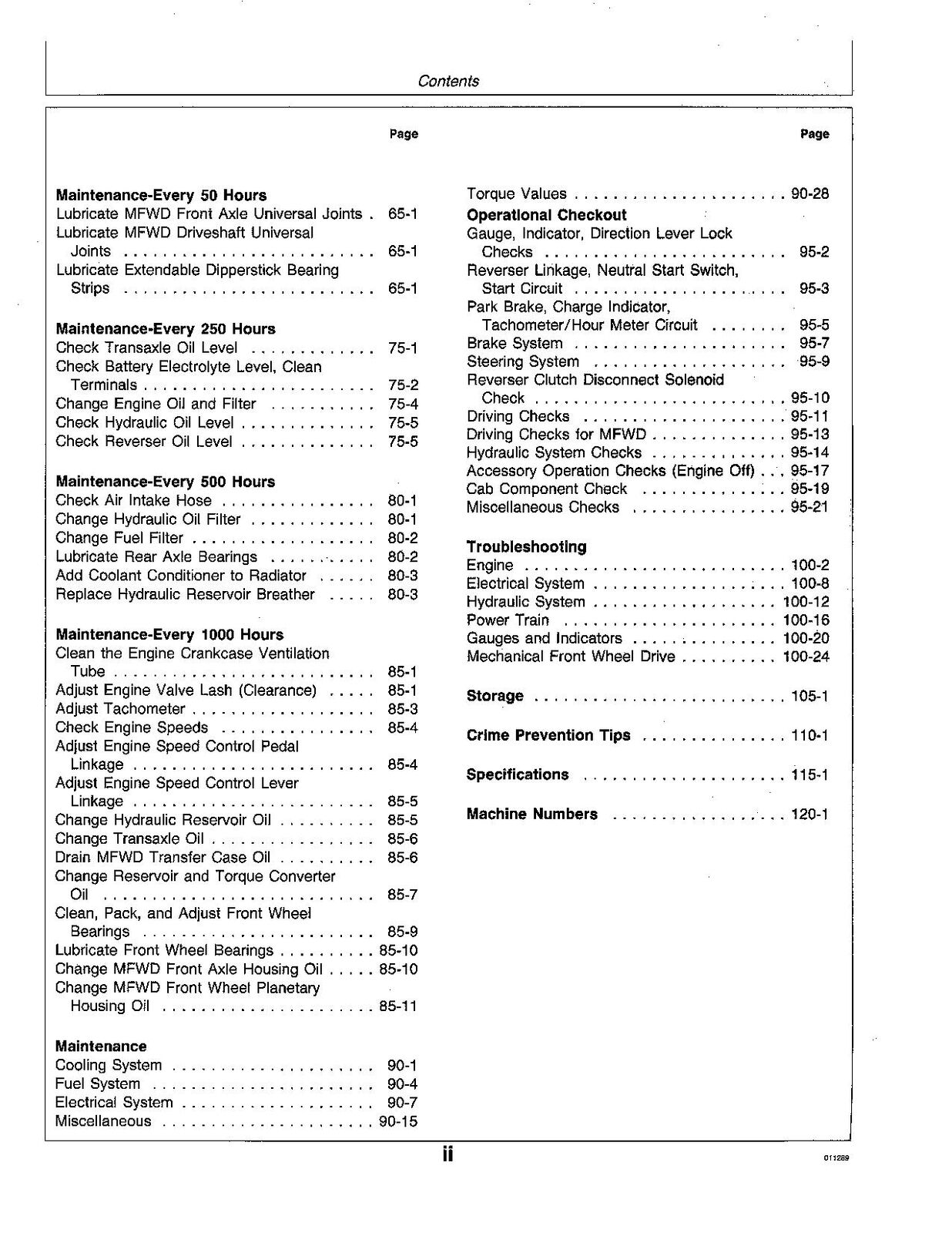 JOHN DEERE 315C BACKHOE OPERATORS MANUAL #2