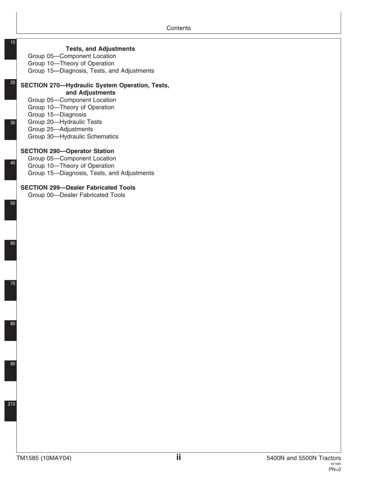 JOHN DEERE 5400N 5500N TRACTOR SERVICE MANUAL