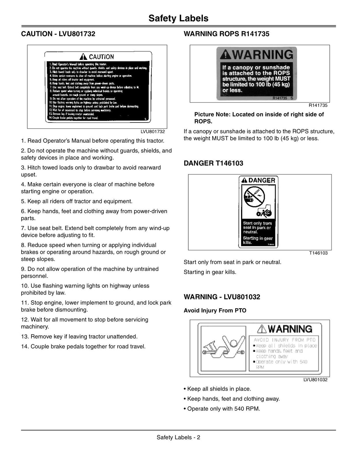 JOHN DEERE 2720 TRACTOR OPERATORS MANUAL