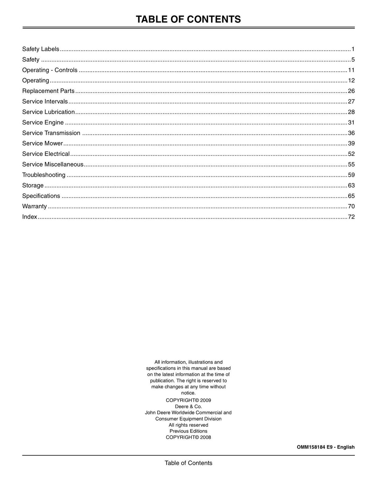 JOHN DEERE X300 X304 X320 X324 X340 X360 TRAKTOR-BETRIEBSHANDBUCH NR. 2 