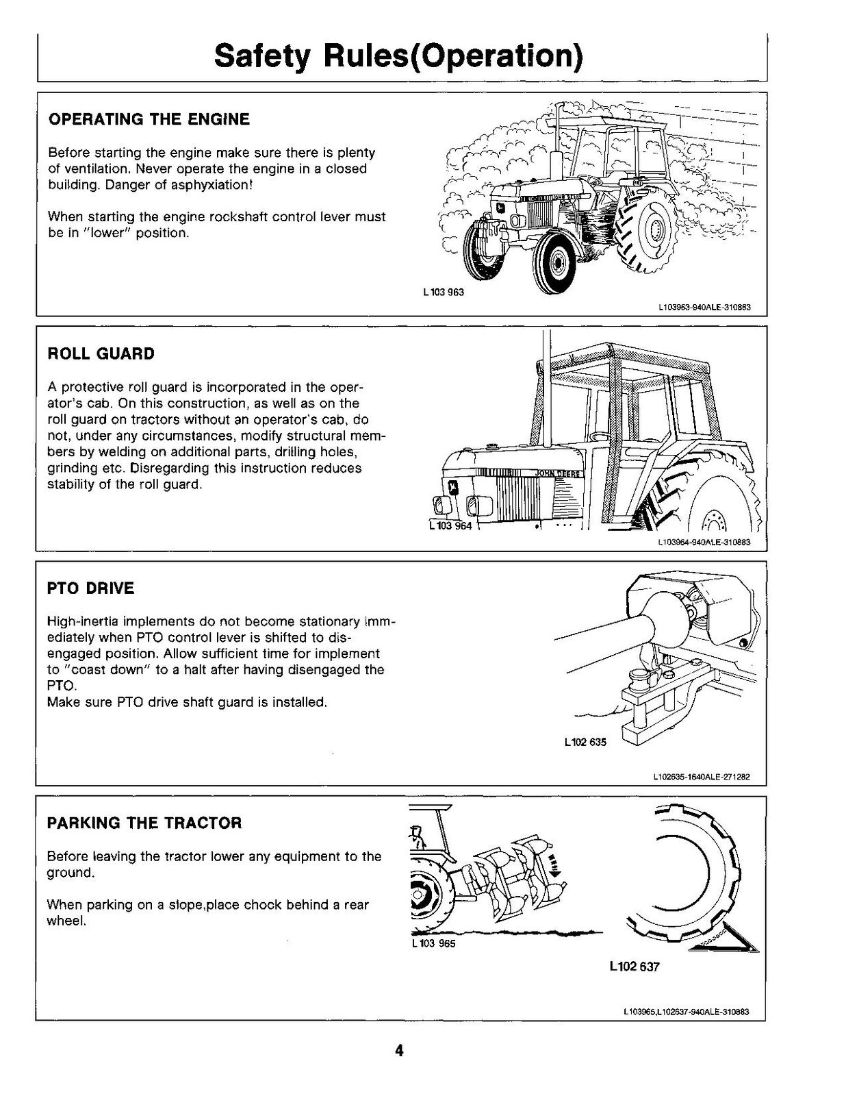 JOHN DEERE 940 1140 1040 TRACTOR OPERATORS MANUAL