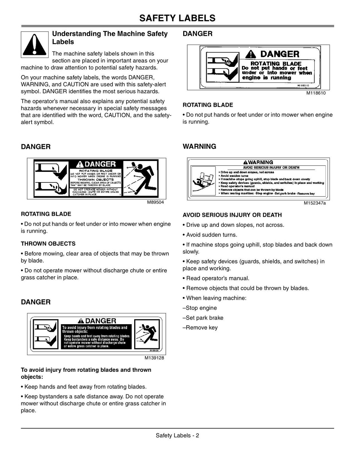 JOHN DEERE X300 X304 X320 X324 X340 X360 TRAKTOR-BETRIEBSHANDBUCH NR. 2 