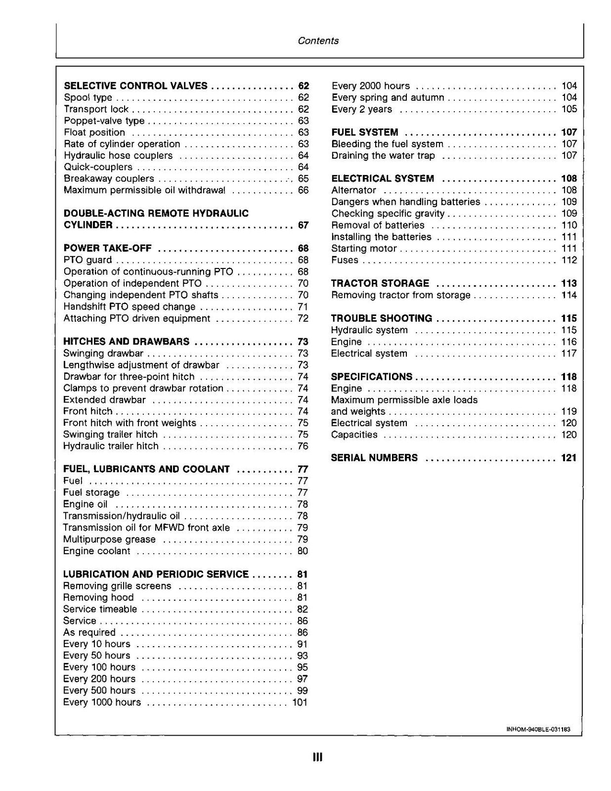 JOHN DEERE 940 1140 1040 TRACTOR OPERATORS MANUAL