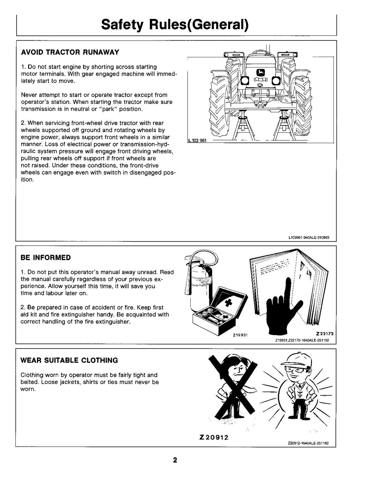 JOHN DEERE 940 1140 1040 TRACTOR OPERATORS MANUAL