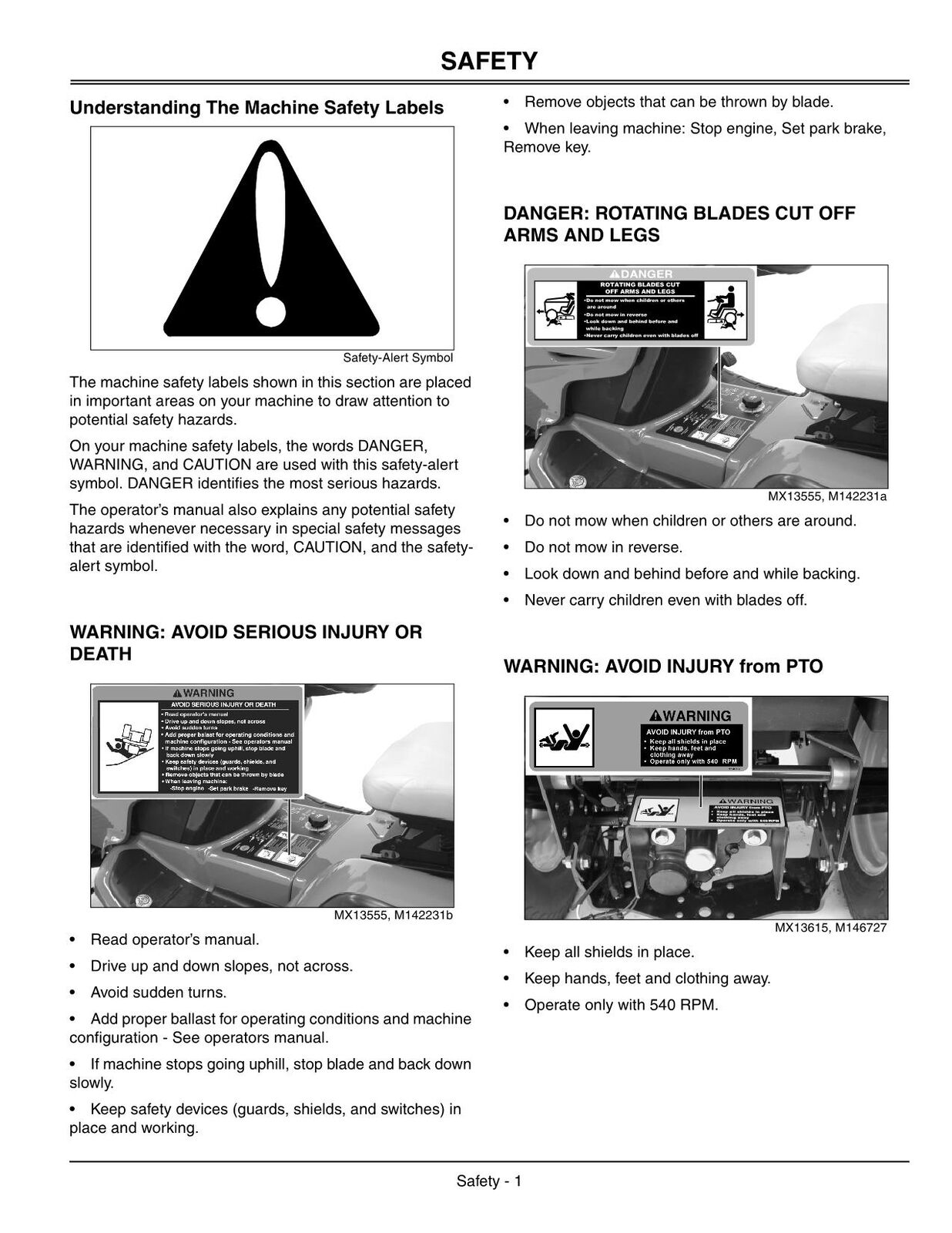 JOHN DEERE X495 TRACTOR OPERATORS MANUAL #2