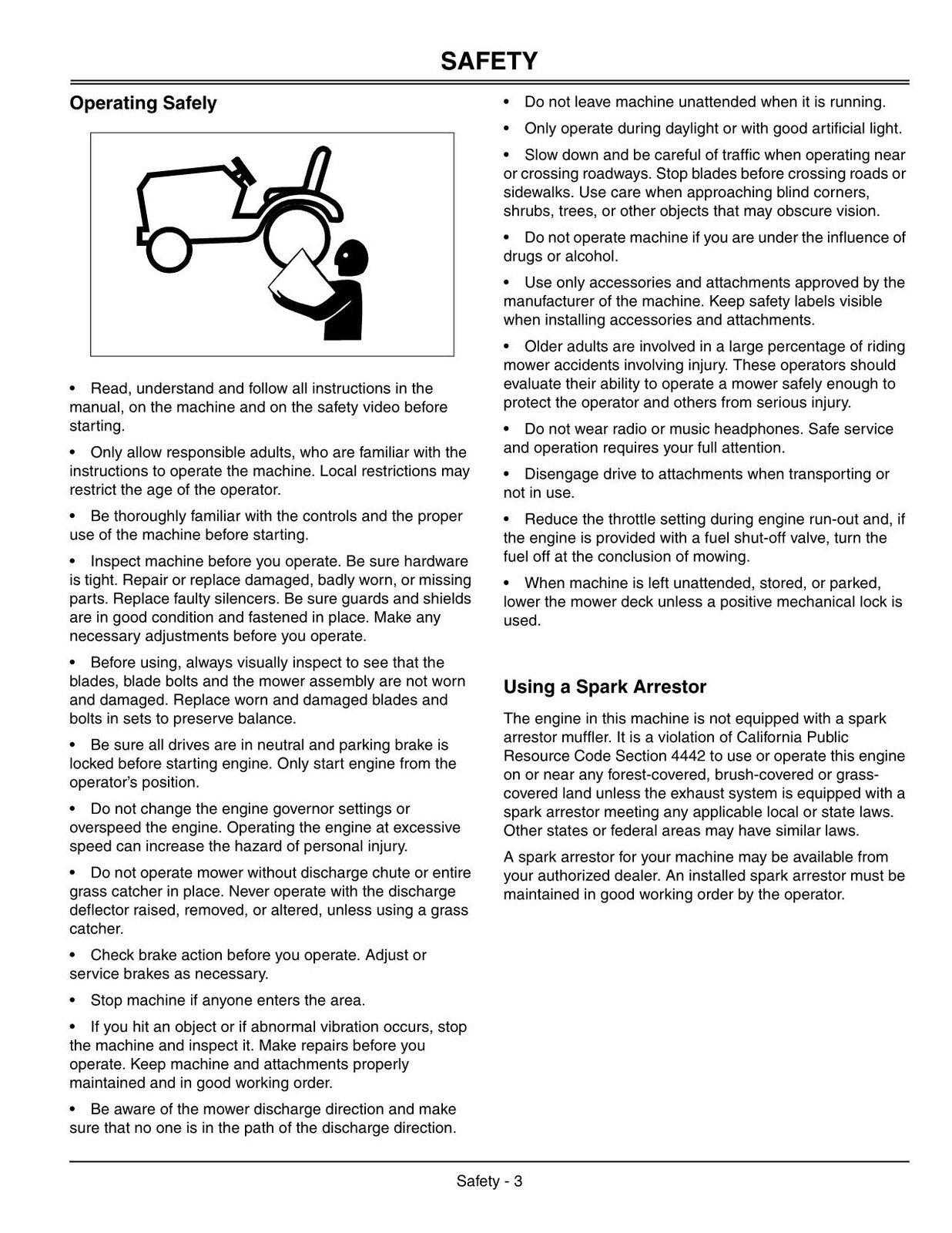 JOHN DEERE X495 TRACTOR OPERATORS MANUAL #2