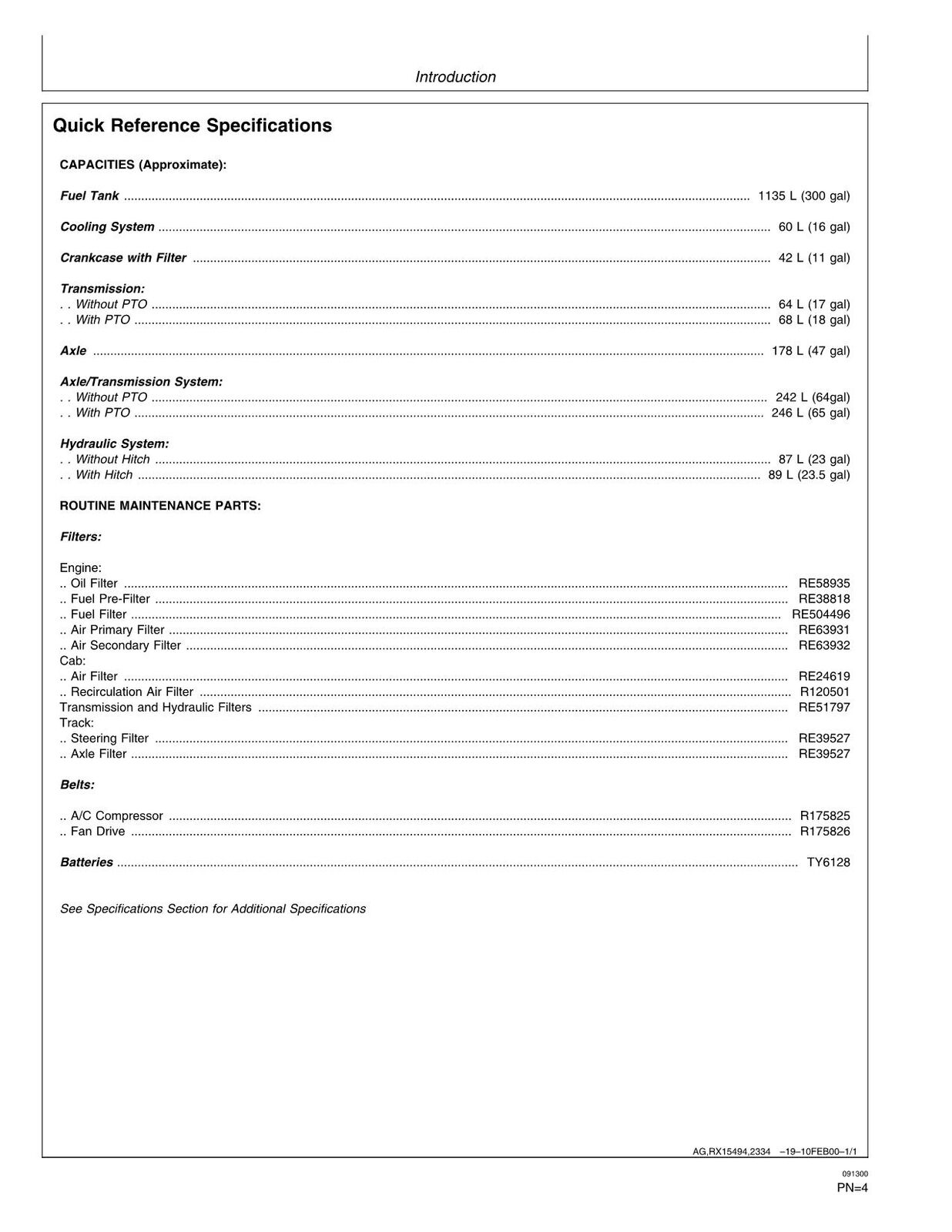 JOHN DEERE 9300T 9400T TRACTOR OPERATORS MANUAL #2