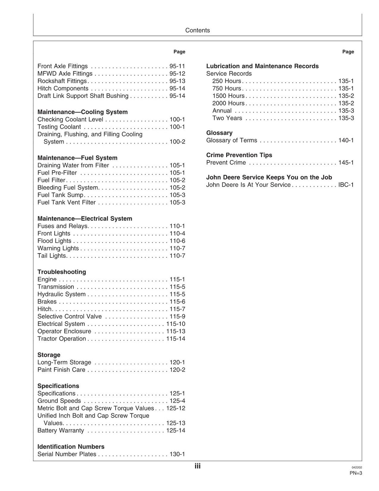 JOHN DEERE 7210 7410 7510 TRACTOR OPERATORS MANUAL #2