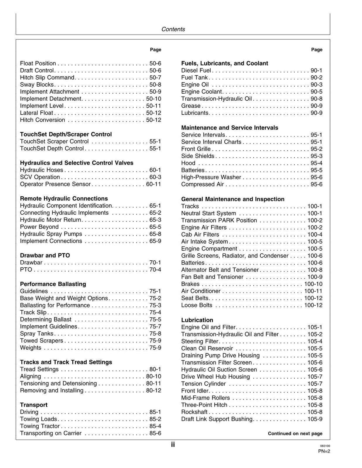 JOHN DEERE 8110T 8210T 8310T 8410T TRACTOR OPERATORS MANUAL #2