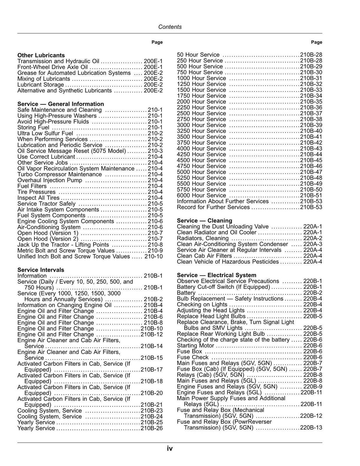 JOHN DEERE 5075GL  5075GN  5075GV  5090GN  5090GV  TRACTOR OPERATORS MANUAL