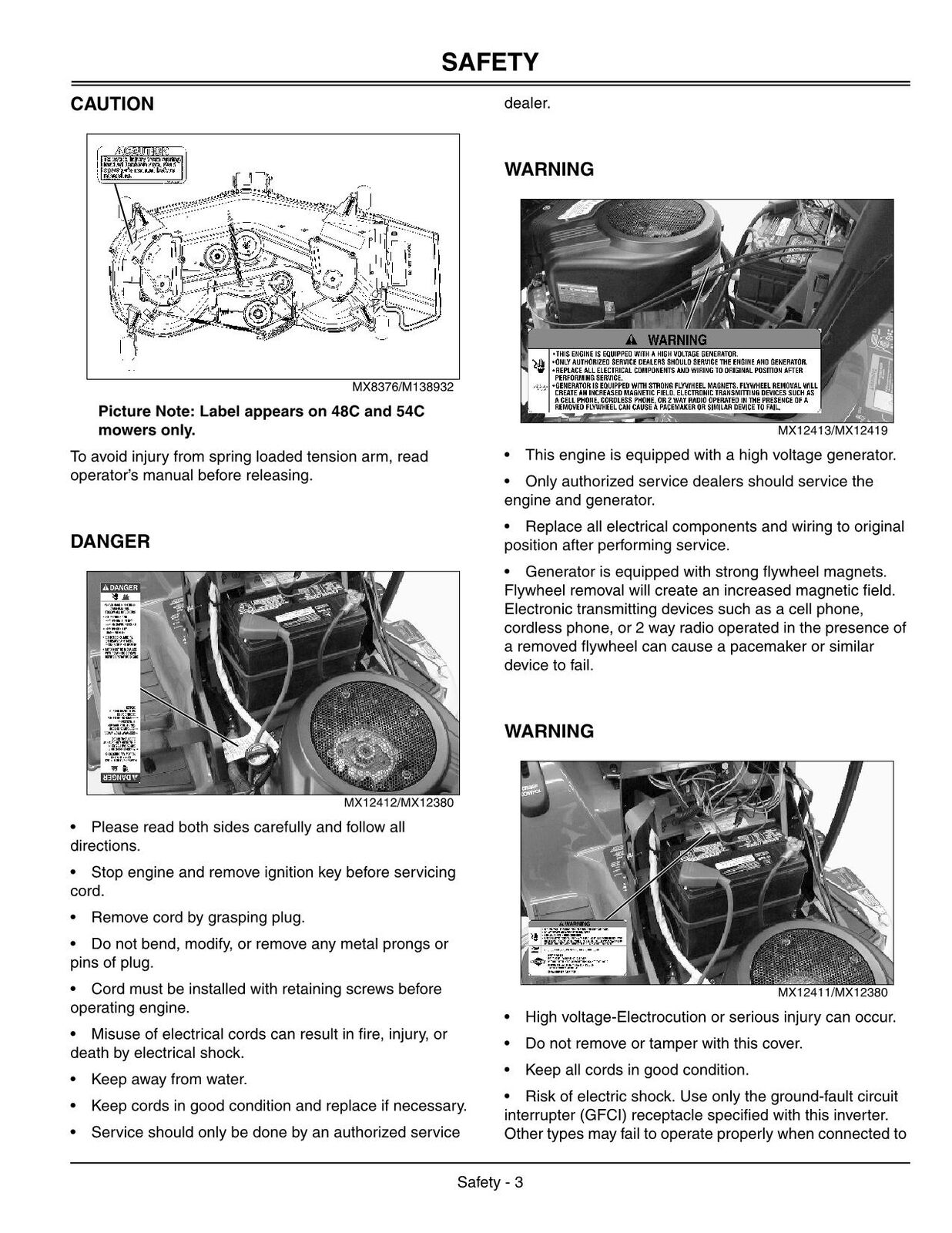 JOHN DEERE GT235E TRACTOR OPERATORS MANUAL