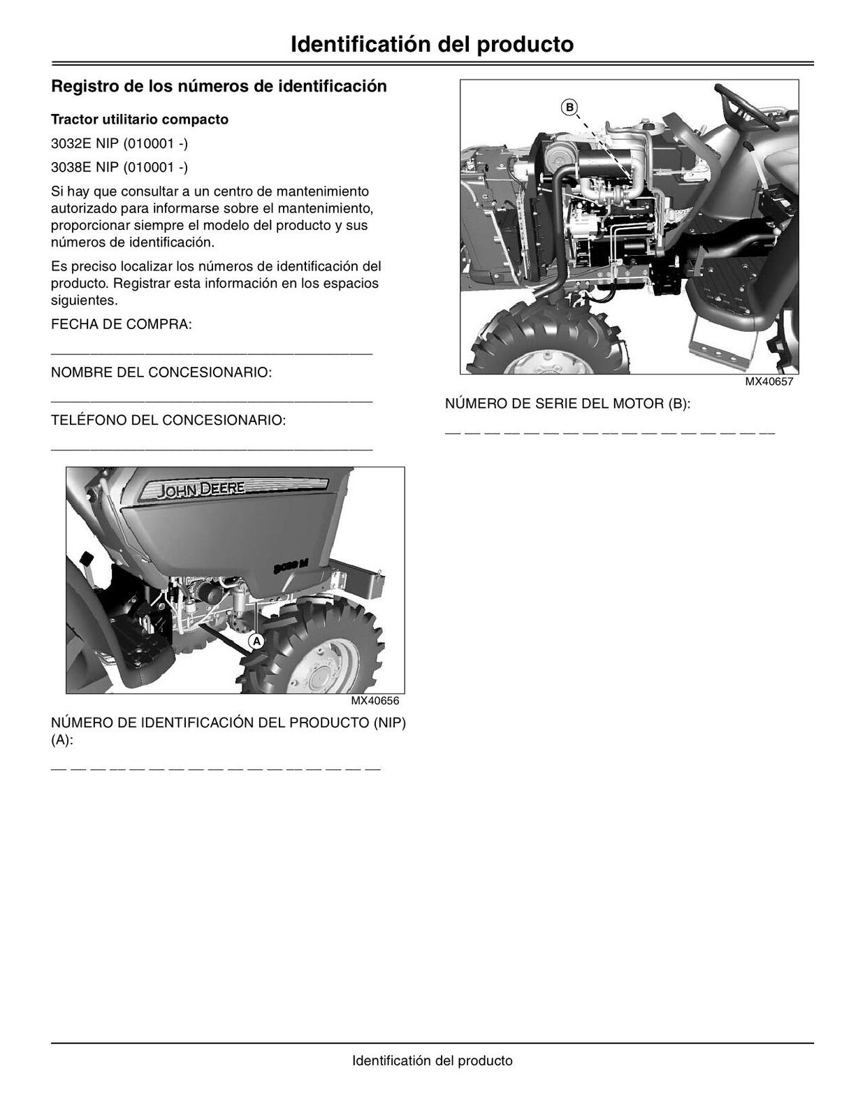 JOHN DEERE 3032E 3038E TRACTOR OPERATORS MANUAL #3