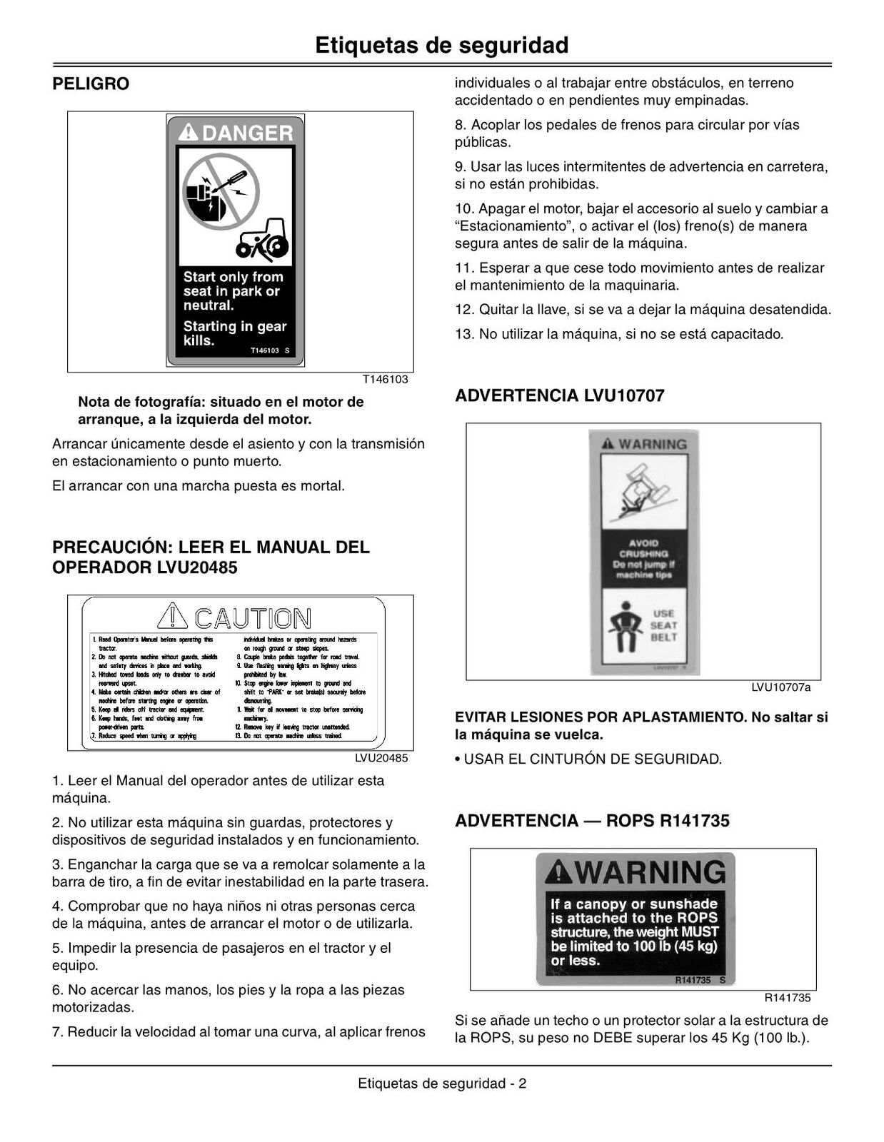 JOHN DEERE 3032E 3038E TRACTOR OPERATORS MANUAL #3