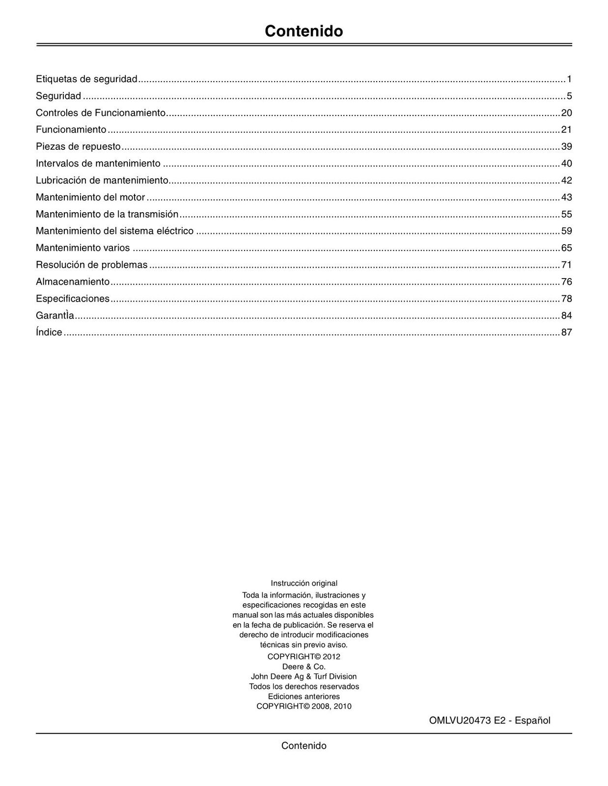 JOHN DEERE 3032E 3038E TRACTOR OPERATORS MANUAL #3