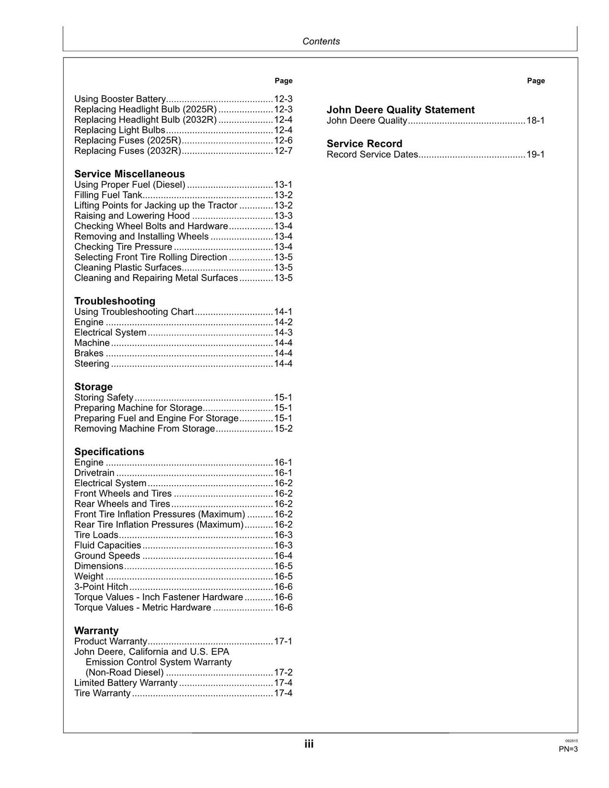 JOHN DEERE 2025R 2032R TRACTOR OPERATORS MANUAL