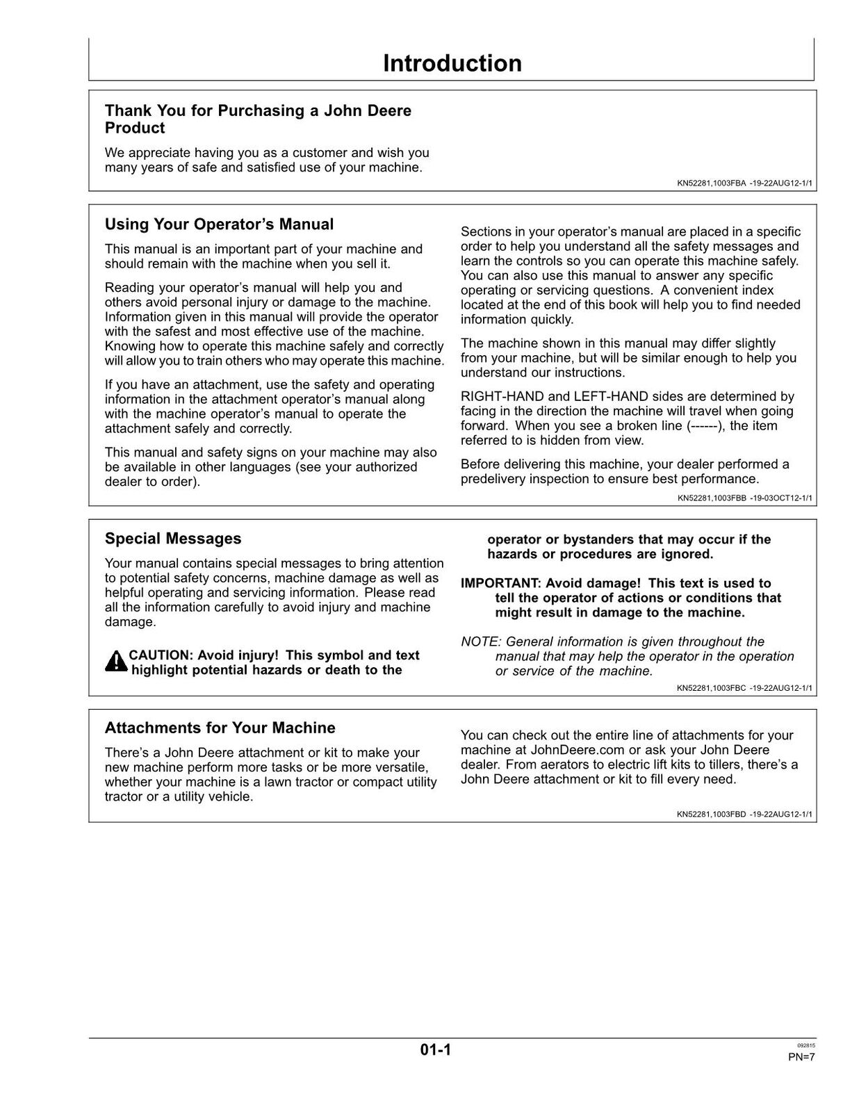 JOHN DEERE 2025R 2032R TRACTOR OPERATORS MANUAL