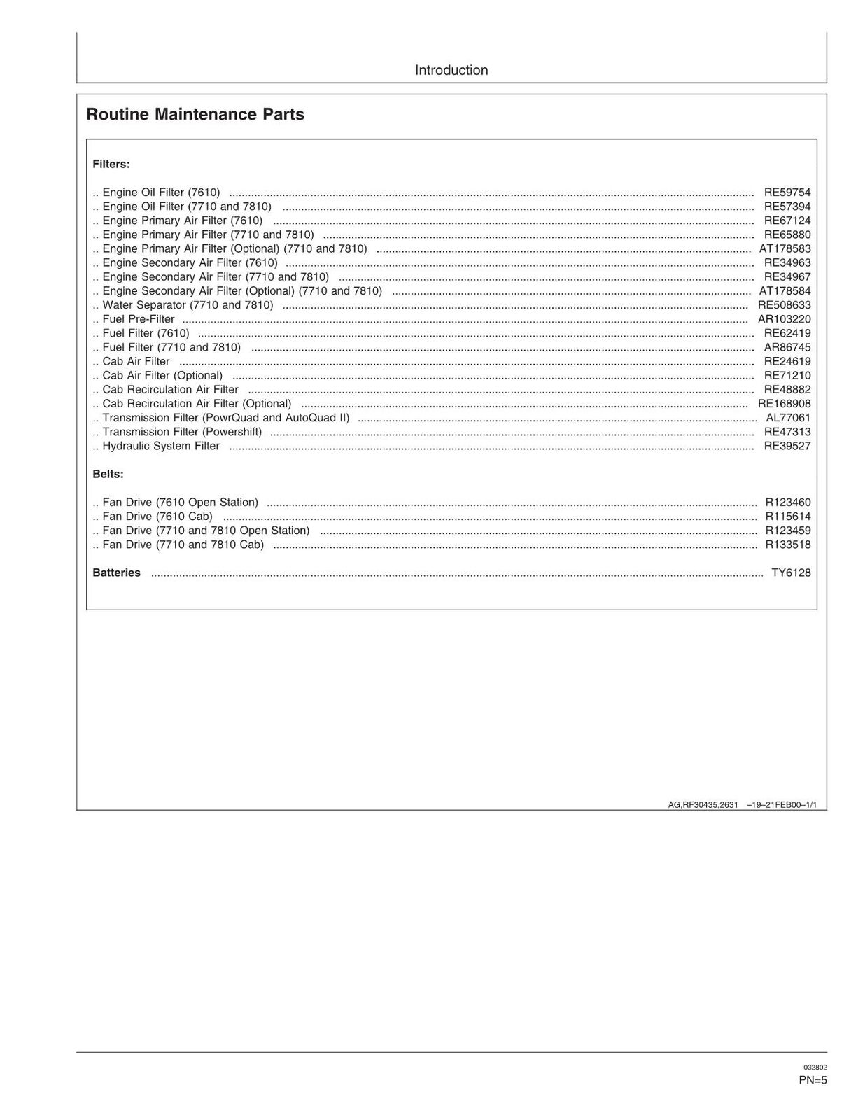 JOHN DEERE 7610 7710 7810 TRACTOR OPERATORS MANUAL #3