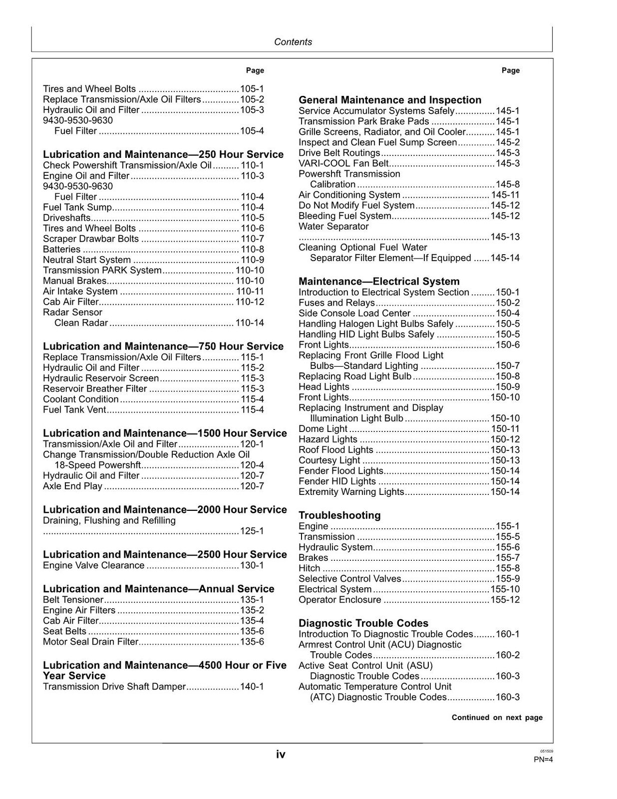 JOHN DEERE 9430 9530 9630 TRACTOR OPERATORS MANUAL #2