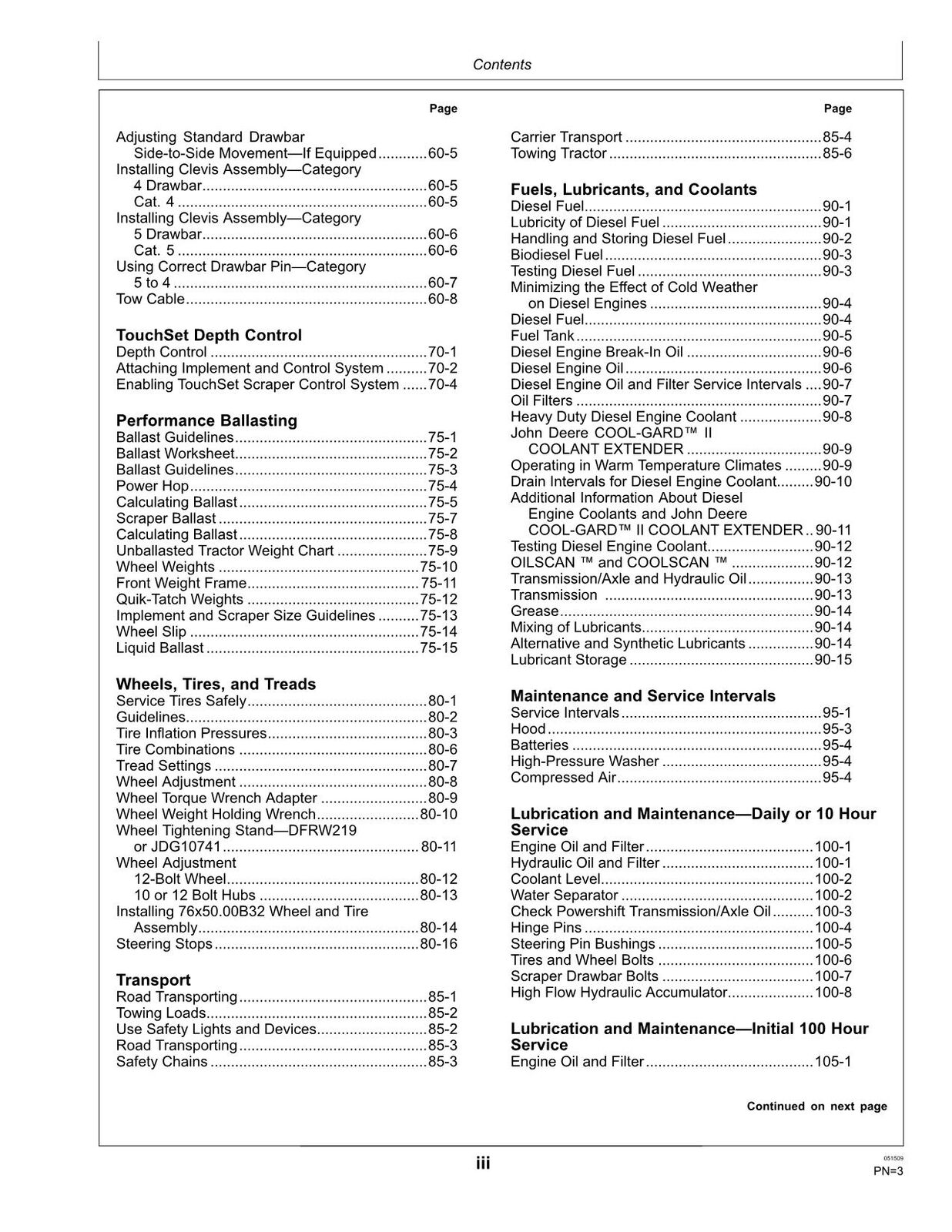 JOHN DEERE 9430 9530 9630 TRACTOR OPERATORS MANUAL #2