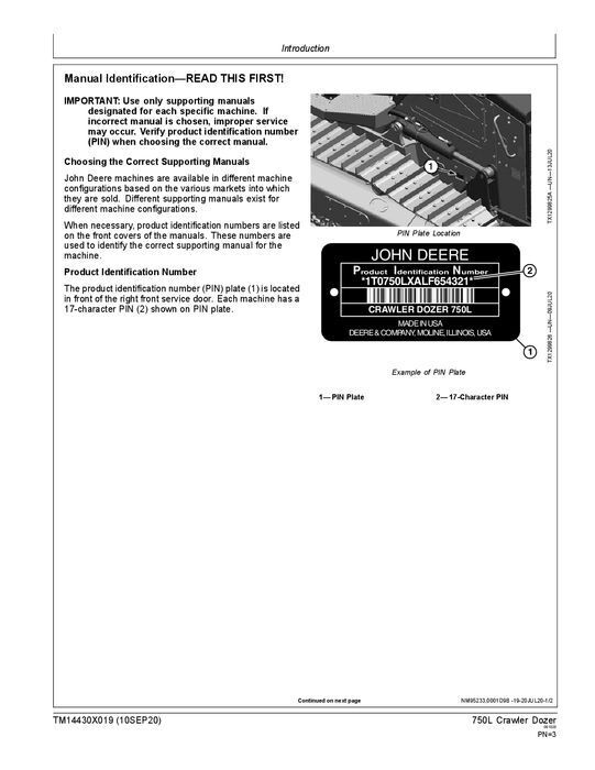 JOHN DEERE 750L CRAWLER DOZER REPAIR SERVICE TECHNICAL MANUAL TM14430