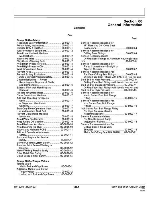 JOHN DEERE 550K 650K CRAWLER DOZER REPARATUR-SERVICEHANDBUCH Nr. 2 