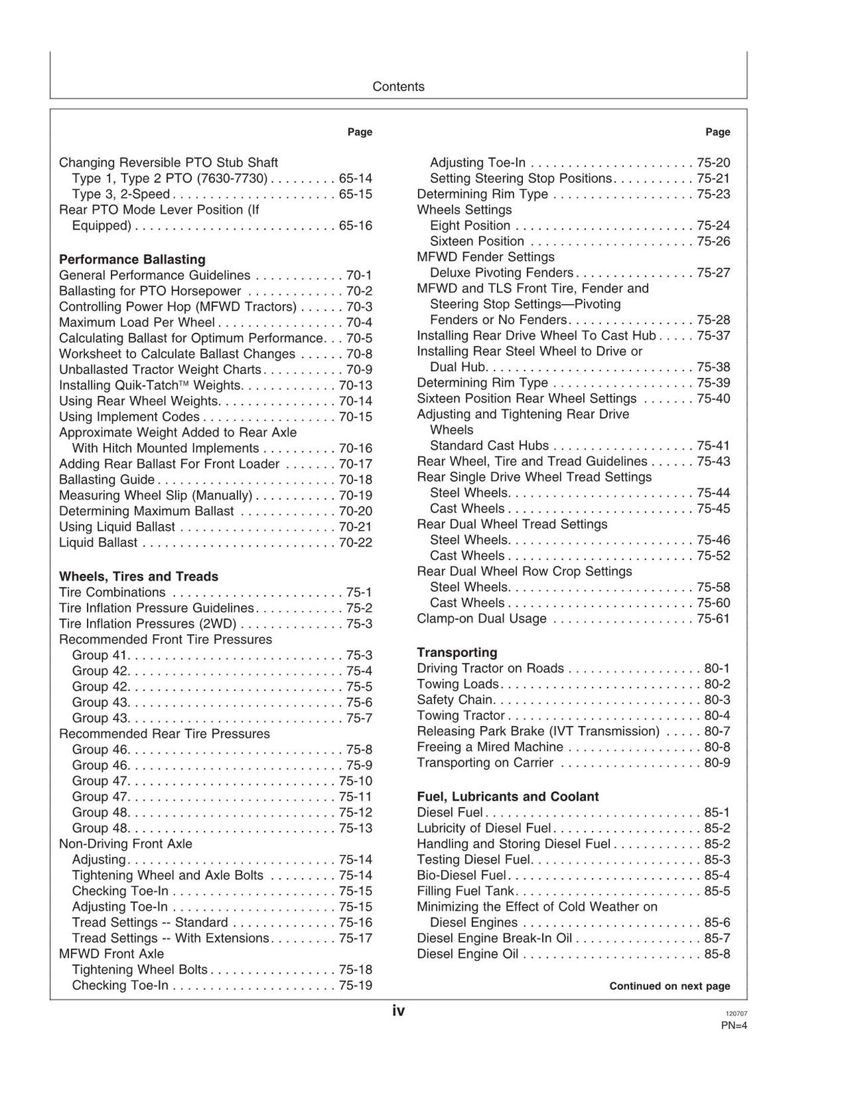 JOHN DEERE 7630 7730 7930 7830 TRACTOR OPERATORS MANUAL